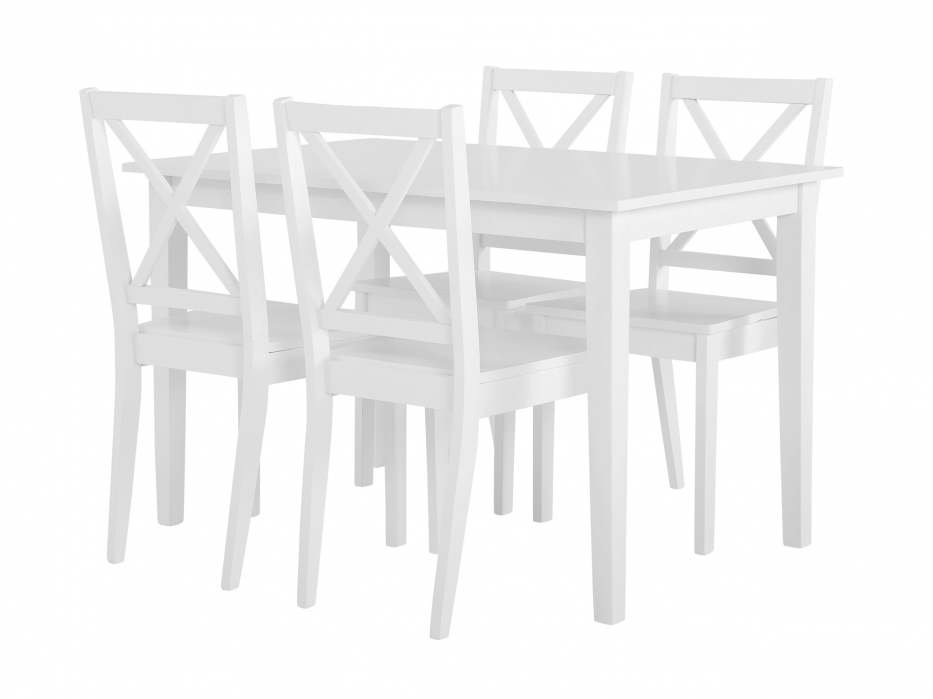 BARRINGTON Bord 120 + 4 Stolar Vit i gruppen Mbler / Bord hos Asks Testmilj 7 (100-34-66426)