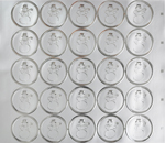 Sigill silver, 25 sigill/ark. Ange antal ark