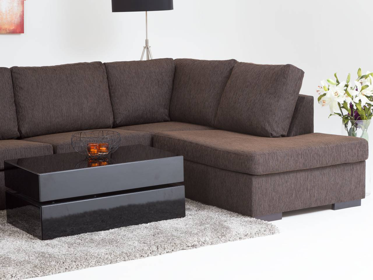 CONNECT XXL U-Soffa Brun