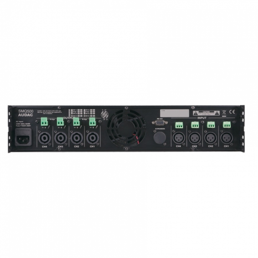 Endsteg 4x500W, inbyggd DSP